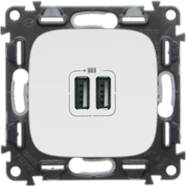  артикул 754995 название Розетка USB 2-ая (для подзарядки), цвет Белый, Valena Allure